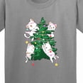 thumbnail image 4 of Inktastic Kawaii Cats Christmas Tree Youth T-Shirt, 4 of 5