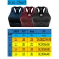 thumbnail image 3 of FANNYC Sports Bras for Women Padded Middle Impact Support for Yoga Gym Running Fitness Bra Racerback Top Black/Blue/Red, 3 of 7