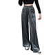 thumbnail image 4 of Txlixc Pantalones de terciopelo de piernas anchas para mujeres, pantalones elásticos casuales de cintura alta y ancha Txlixc  moda, 4 of 9