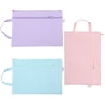 thumbnail image 1 of Shisuyan 3pcs Zipper Bag File Zipper Storage Pouches Pencil Pouches Pen Bags Large Zip Bags (A4), 1 of 9