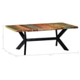 thumbnail image 4 of vidaXL Dining Table 200x100x75 cm Solid Reclaimed Wood, 4 of 5