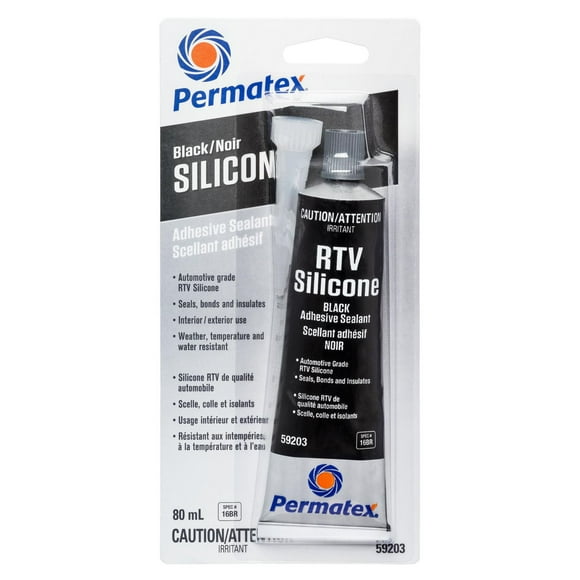 Scellant adhésif noir à la silicone de Permatex 80 ml