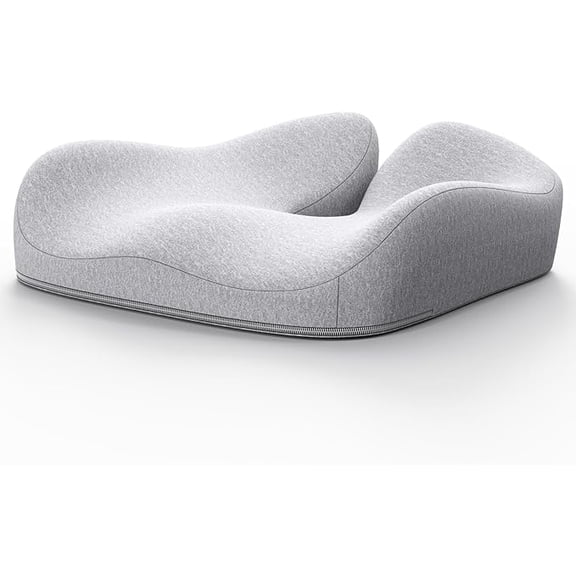 Seat Cushion for Office Chair, Memory Foam Coccyx Pillow for Tailbone Pain Relief, Ergonomic Desk Chair Cushion, Gray