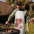 thumbnail image 3 of Women Men Adjustable Bib Apron with Pockets Pioneer Colorful Floral Cooking Kitchen Aprons, 3 of 7
