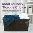 thumbnail image 3 of Superio  Large Wicker Laundry Basket with Cutout Carry Handles - Capacity: 50l Brown, 3 of 9