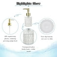 thumbnail image 3 of Clear Glass Soap Dispenser with Golden Pump for Bathroom, Refillable Kitchen soap Dispenser for Dish Soap, Bathroom Soap Dispenser for Hand Soap, Lotion, 1 Pcs, 6.88x2.95", 3 of 6