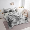 thumbnail image 3 of Feelyou Nature Scenery Teen Bedding Comforter Set 7pcs, Ink Tree Chinese King Bedding Sets, 3 of 8