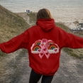 thumbnail image 2 of GEWSEY Women Cancer Hoodies Funny Ribbon Graphic Pullover Sweatshirts Long Sleeve Cancer Survivor Gifts Sweatshirt (Red, XL), 2 of 5