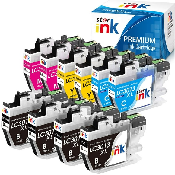 Cartuchos de tinta st @r ink LC3013 XL (paquete de 10) para impresora Brother