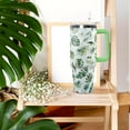 thumbnail image 6 of 40 oz Green Plant Tumbler Insulated Stainless Tumbler,Tropical Plant Travel Coffee Cup Water Botter, Plant Lovers Gifts for Gardeners Plant Lady Women Friends, 6 of 6