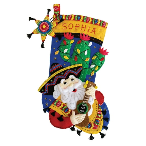 Feliz Navidad Felt Stocking Kit