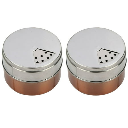 

2 Pcs Stainless Steel Spice Jars Barbecue Camping Spice Bottles (Random Color)