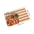 thumbnail image 3 of Fall Placemats, 17.71x11.81 Inch Double Sided Pumpkin Placemats with Autumn Maple Leaf Print, Stitched Cotton Linen Table Mat, Rustic Harvest Decor for Kitchen Table Thanksgiving Arrangement, 3 of 6