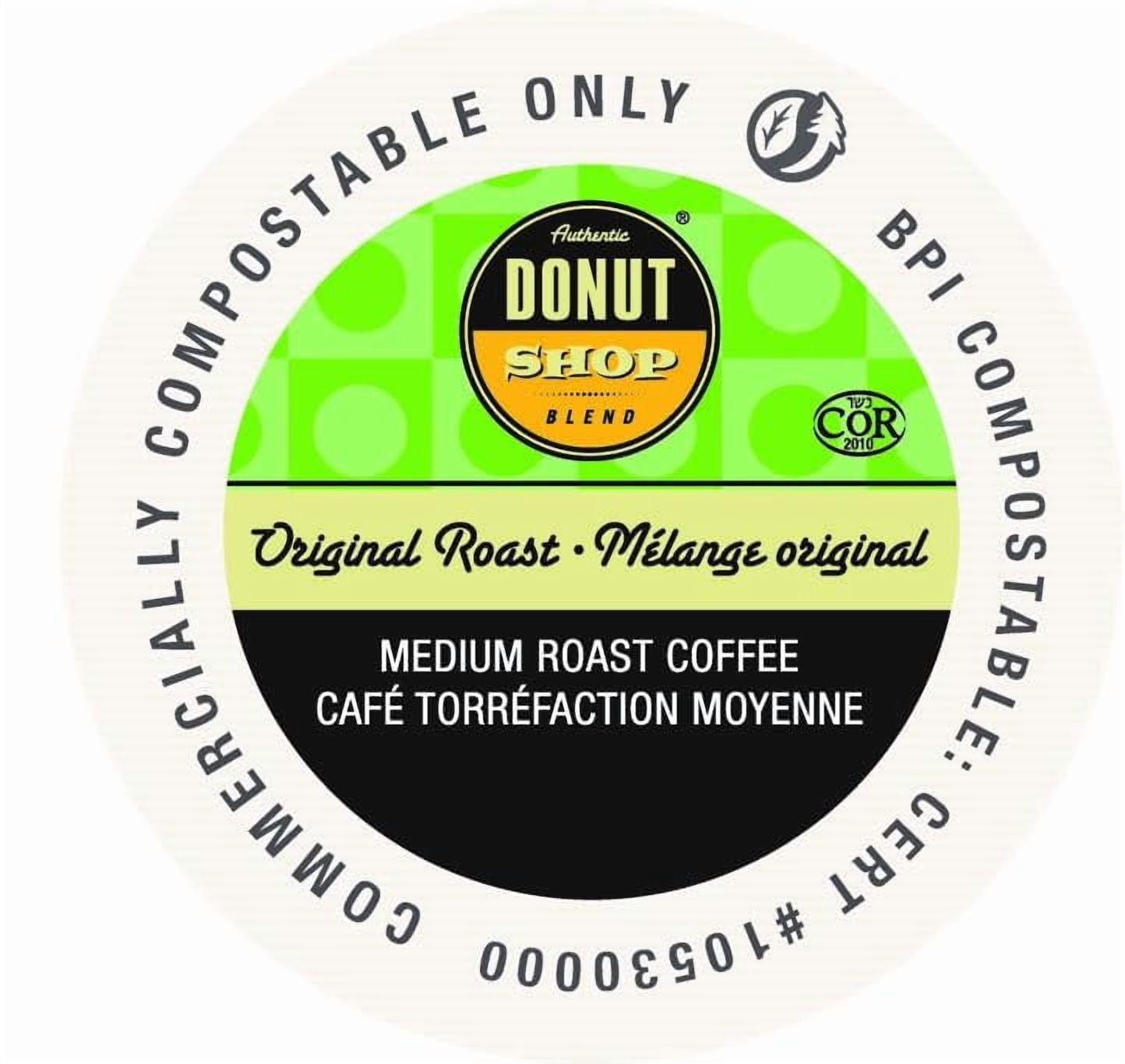 Authentic Donut Shop Blend Original Roast Coffee, Compostable Single Cup Coffee Pods Compatible with Keurig K-Cup Brewers, 20 Count