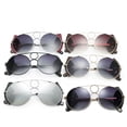 thumbnail image 3 of Round Metal Frame Sunglasses With Rivet Detailing And PC Lenses For Unisex Everyday Wear, 3 of 4