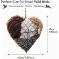 thumbnail image 7 of Alpaca Bird Nesting Heart, Handmade Fiber Bird Nesting Heart, Refillable Birds Haven, Winter Fowl Gifts Animal Hummingbirds Lovers Home Garden Yard, 7 of 7