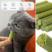 HavenJanny 50g Freeze-Dried Chicken Cat Grass Teething Stick - Edible Cat Treats for Teeth Cleaning & Hairball Removal