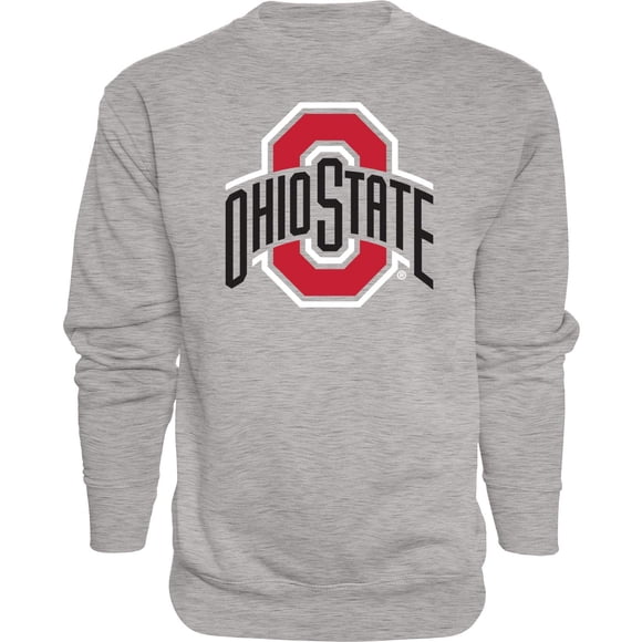 Blue 84 Men's Ohio State Buckeyes Crewneck Sweatshirt Gray Icon, Ohio State Buckeyes Gray, X-Large