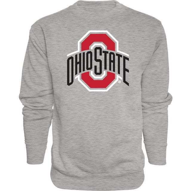 Blue 84 Men's Ohio State Buckeyes Crewneck Sweatshirt Gray Icon, Ohio State Buckeyes Gray, X-Large
