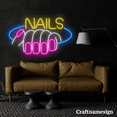 thumbnail image 2 of Craftnamesign Hand With Cat Neon Sign for Bedroom Pet Spa Clinic Grooming Wall Art, 2 of 5