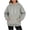 Gray, variant on Gamivast Women's Oversized Pullover Hoodie Drop Shoulder Hooded Sweatshirt Soft Long Sleeve Casual Tops with Kangaroo Pocket for Fall Winter Lounge Streetwear White S