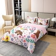 thumbnail image 2 of Oso de dibujos animados 100% Algodón Funda Nórdica Twin Ropa de Cama para Niñas Oso Estilo Granja, 2 of 7