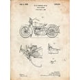 thumbnail image 2 of Borders, Cole 25x32 White Modern Wood Framed Museum Art Print Titled - PP10-Vintage Parchment Harley Davidson Model JD Patent Poster, 2 of 4