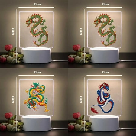 

WAGZOQN Beautiful Oriental Dragon Night Light - Exquisite Indoor Lighting Gift - Single Piece