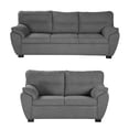 thumbnail image 1 of Sala 3-2 TRINITY Monza 2 Piezas (Sofá, Love Seat) Gris Noche Para Sala, 1 of 8