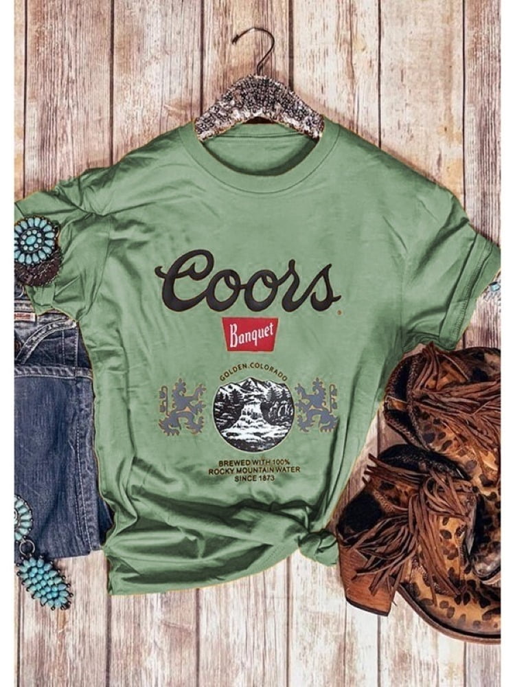 Summer Casual Coors Beer Shirt Plus Size Tops