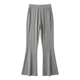 thumbnail image 5 of uvwlwu Womens High Waist Flared Yoga Pants Elastic Waist Casual Bell Bottom Trousers with Side Pockets Stretch Comfort Active Bottoms for Daily Workout Wear,M, 5 of 5