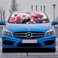 thumbnail image 2 of Awypu Flowers Pink Car Sun Shade Universal Funny Windshield Sun Shade for Vehicle SUV Truck Protector 51.18*27.59 in, 2 of 7