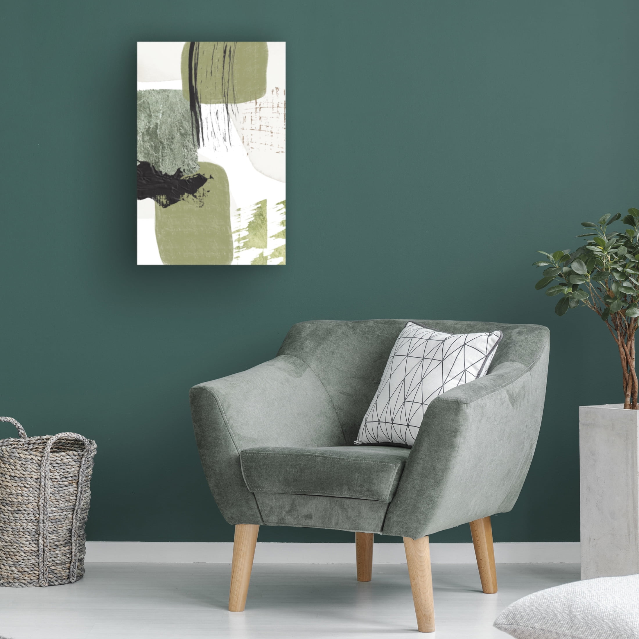 Trademark Fine Art Sally Ann Moss Green Dream 3 Canvas Wall Art