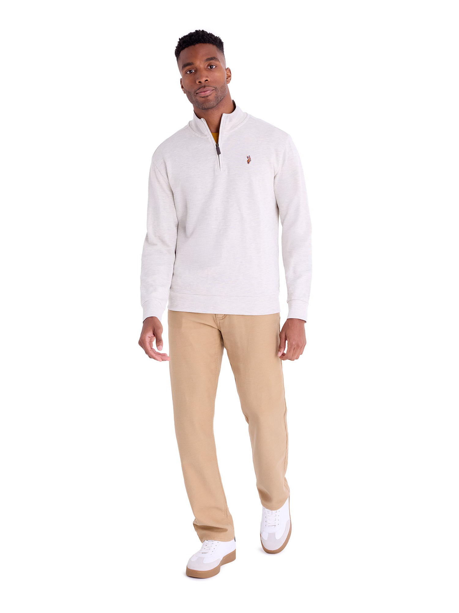 U.S. Polo Assn. Men's Quarter Zip Flatback