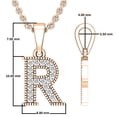 thumbnail image 4 of Dazzlingrock Collection 0.10 Carat (ctw) Round Diamond Fancy Letter 'R' Initial Pendant 1/10 CT, 14K Rose Gold, 4 of 6
