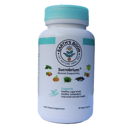 Earth's Boon - 100% Natural Glucose Support - Bitter Melon, Fenugreek, Cinnamon Made in USA