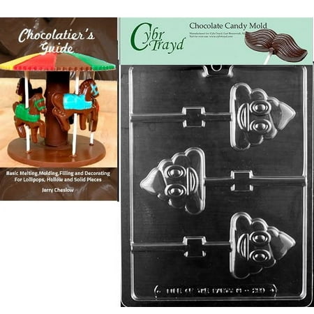 Poop Emoji Lolly Chocolate Candy Mold with Our Chocolatier's Guide Instructions Manual