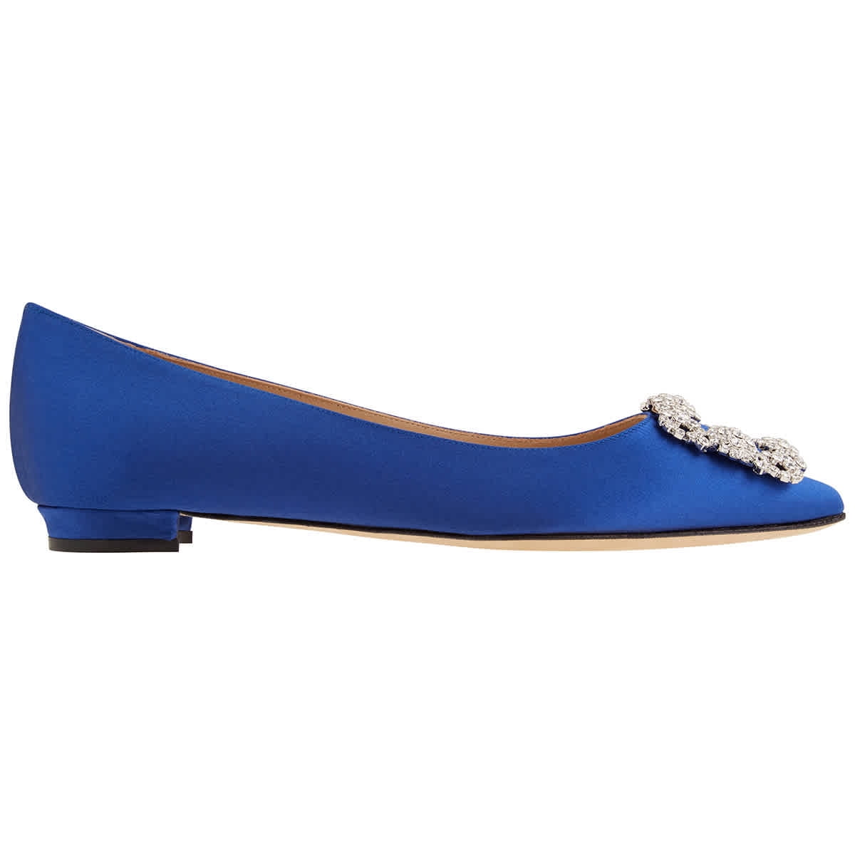 Manolo Blahnik Blue Hangisi Satin Jewel Buckle Kuwait Ubuy