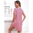 thumbnail image 4 of PinkBeautiM Nightgowns for Women Soft Button Down Nightshirt V Neck Sleepwear, 4 of 5