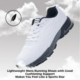 thumbnail image 5 of AOV Mens Running Shoes Casual Tennis Athletic Gym Fashion Lightweight Sneakers White US 8, 5 of 6