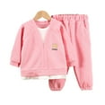 thumbnail image 3 of Esaierr 6 Months-6 Years Boys Sweatshirt Tops for Baby Toddler,Fall Winter Sweatpants Long Sleeve Casual Elastic Waist Jogger Pants 2PCS Set, 3 of 9