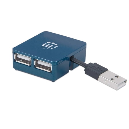 UPC: 0766623160605 | Manhattan 4 Port USB Micro Hub with Retracteable Cable  480 Mbps  Bus Powered  Blue