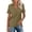 Light Brown, variant on Womens Polo Shirts V Neck Turn Down Collared Golf Shirt Slim Fit Short Sleeve Summer Fashion Tops for Women Light Brown S