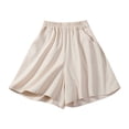 thumbnail image 2 of B91xZ Casual Shorts Femmes Haute Hausse Décontractée Forme Roulée Courte, Blanc XXL, 2 of 3