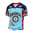 thumbnail image 3 of 2026 New USA Soccer Jersey Mens, United States Jersey Soccer, V Neck Short Sleeve Sport Tee for Retro Streetwear Top for Adult(Sky Blue, 3XL), 3 of 5