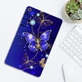 thumbnail image 2 of for Galaxy Tab A 10.1 2019 SM-T515/SM-T510 Floral Pattern Case, Luxury Ultra Slim Flexible Lightweight Anti-Fingerprint Drop Protective Heat Dissipation with Soft TPU Cover, Blue Butterfly, 2 of 6