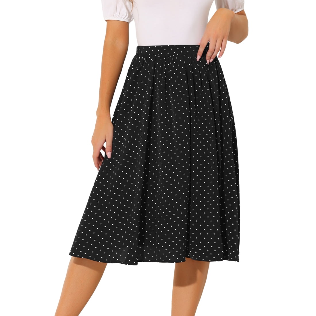 flattering midi skirt