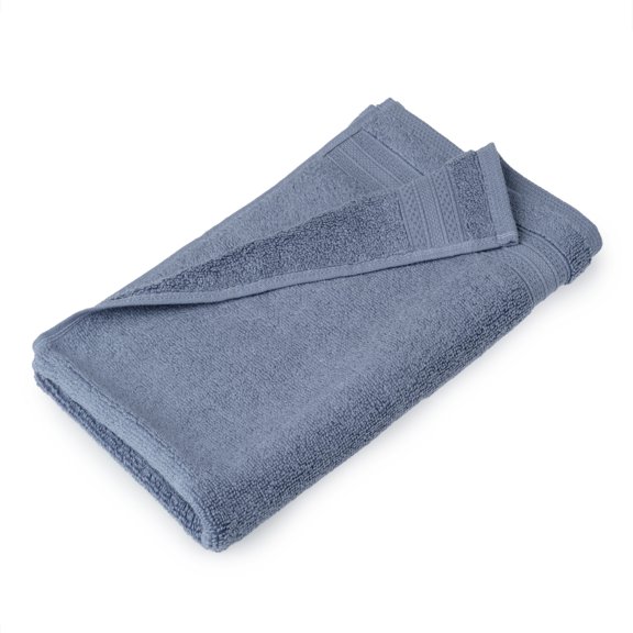 Serviette de toilette Hometrends 100 % coton uni, 1 pièce, 550 g/m², ultra absorbante et douce, bleu marine pâle
