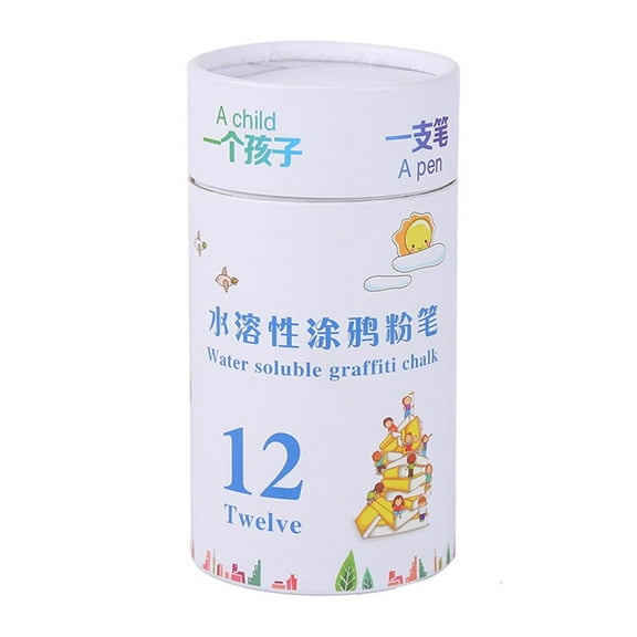 12Pcs Dust Free Twistable Chalk with Chalk Holder, Washable Sidewalk Chalk for Whiteboard Chalkboard Drawing Writing