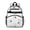 Black and White, variant on Kawaii Cat and Miau White Pattern Backpack for School, Cute School Bag with Adjustable Shoulder Straps and Padded Back, 15.25"x11.5"x5.25"